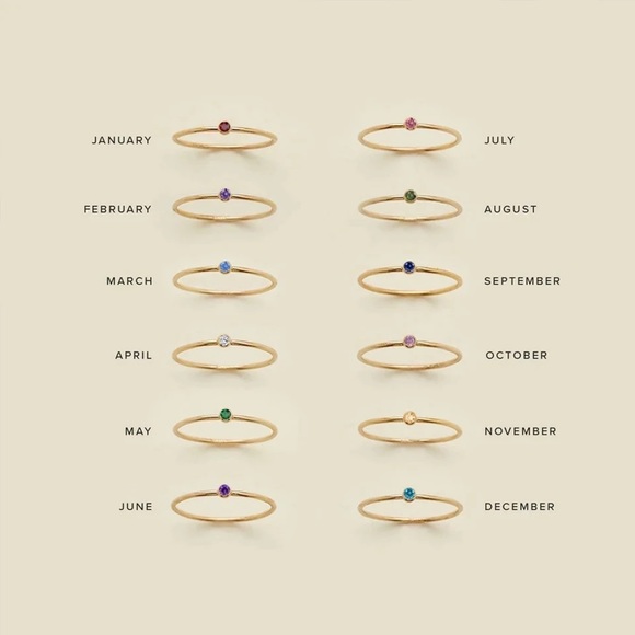 APRIL Crystal Birthstone 14K Gold-Plated Ring - Picture 4 of 6